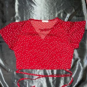 Romwe Crossover Red Star Shirt